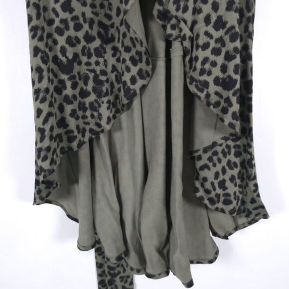 NWT GOOD AMERICAN SAGE‎ LEOPARD WRAP DRESS GDW0042 Size 1 - Picture 13 of 16